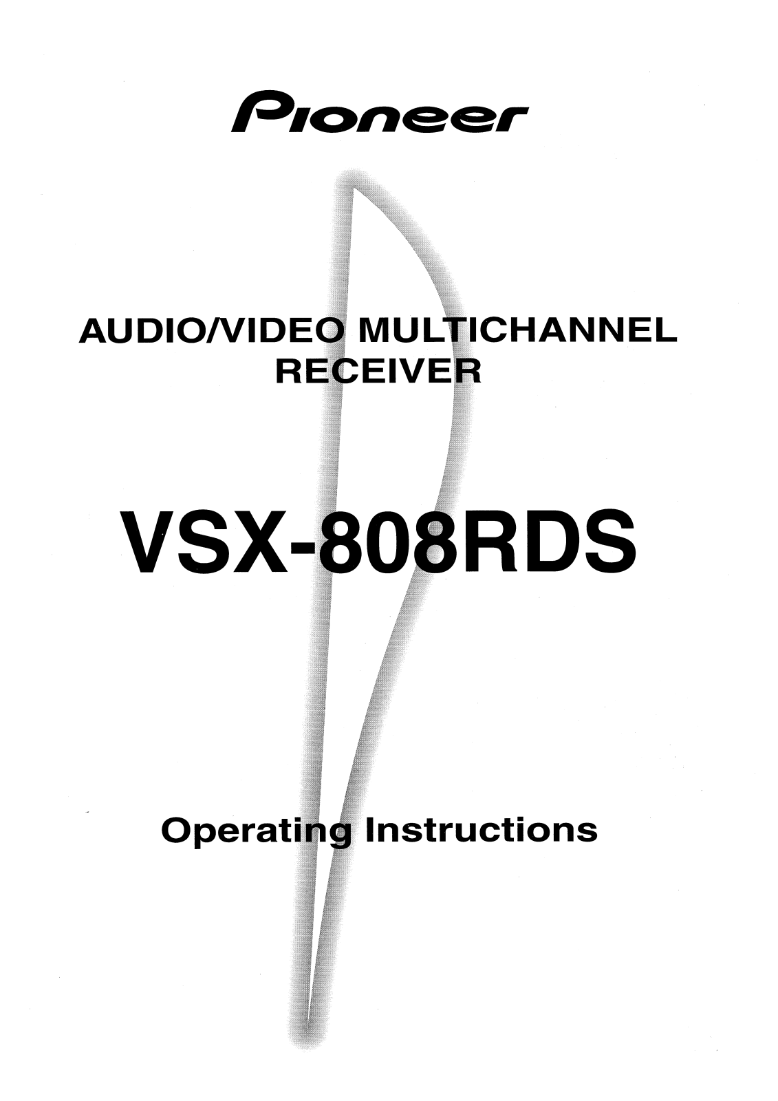 Pioneer VSX-808RDS User Manual