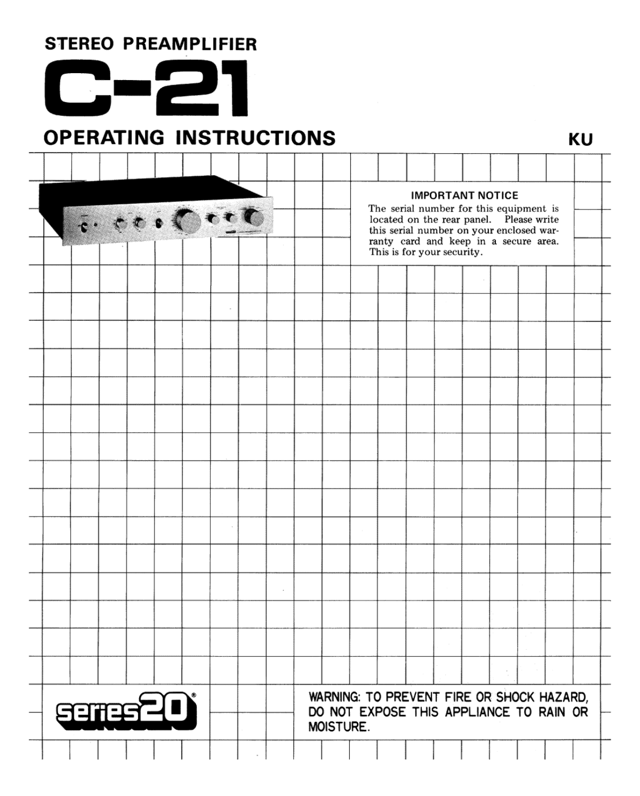 Pioneer C-21 Owners manual