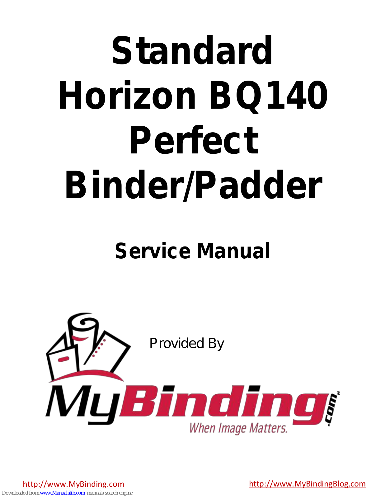 Standard Horizon BQ-140 Service Manual