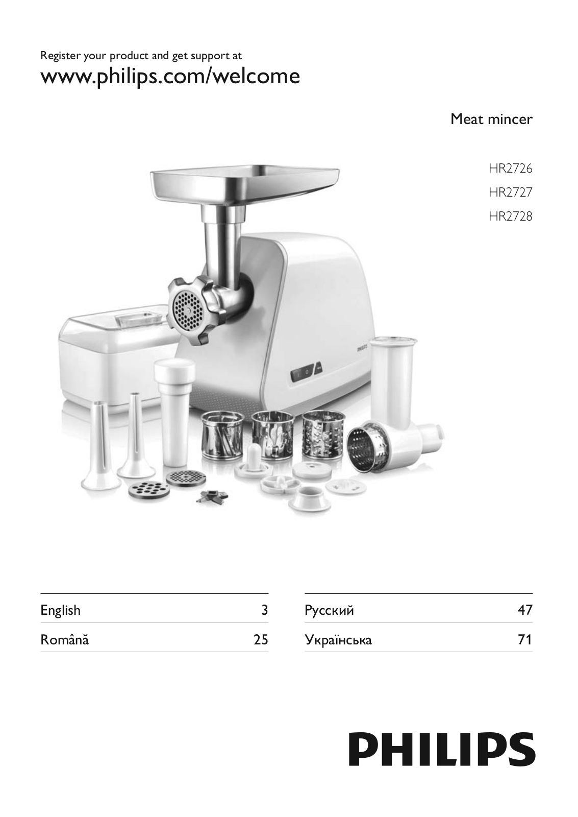 Philips HR 2728 User Manual