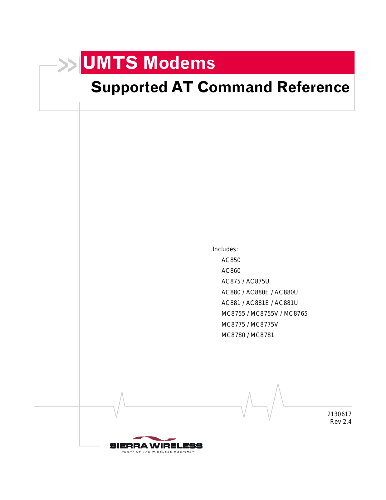 Sierra Wireless UMTS, AC850, AC860, AC875, AC875U Command Reference Manual