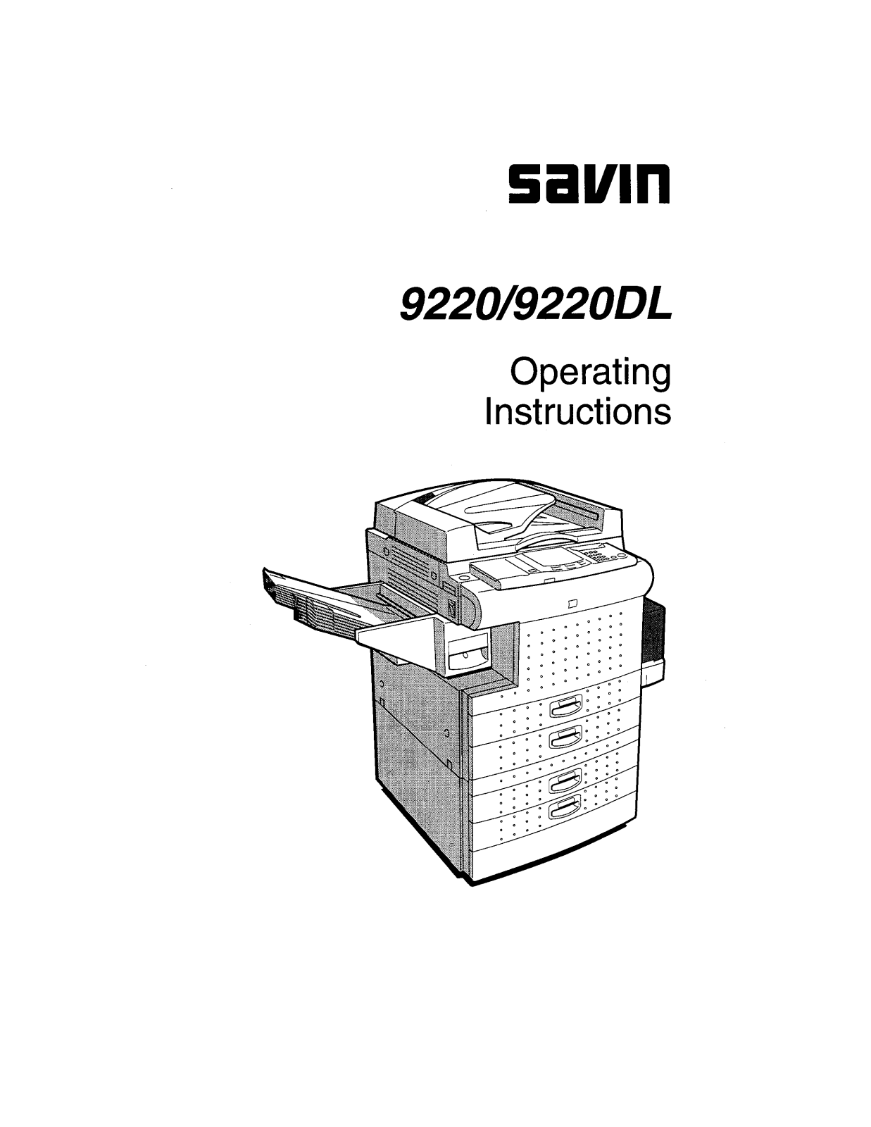 Savin 9220, 9220DL User Manual