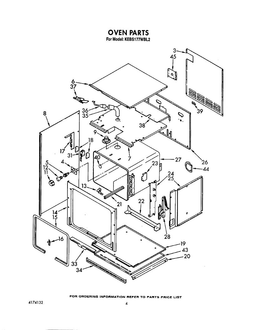 KitchenAid KEBS177WWH2 Parts List