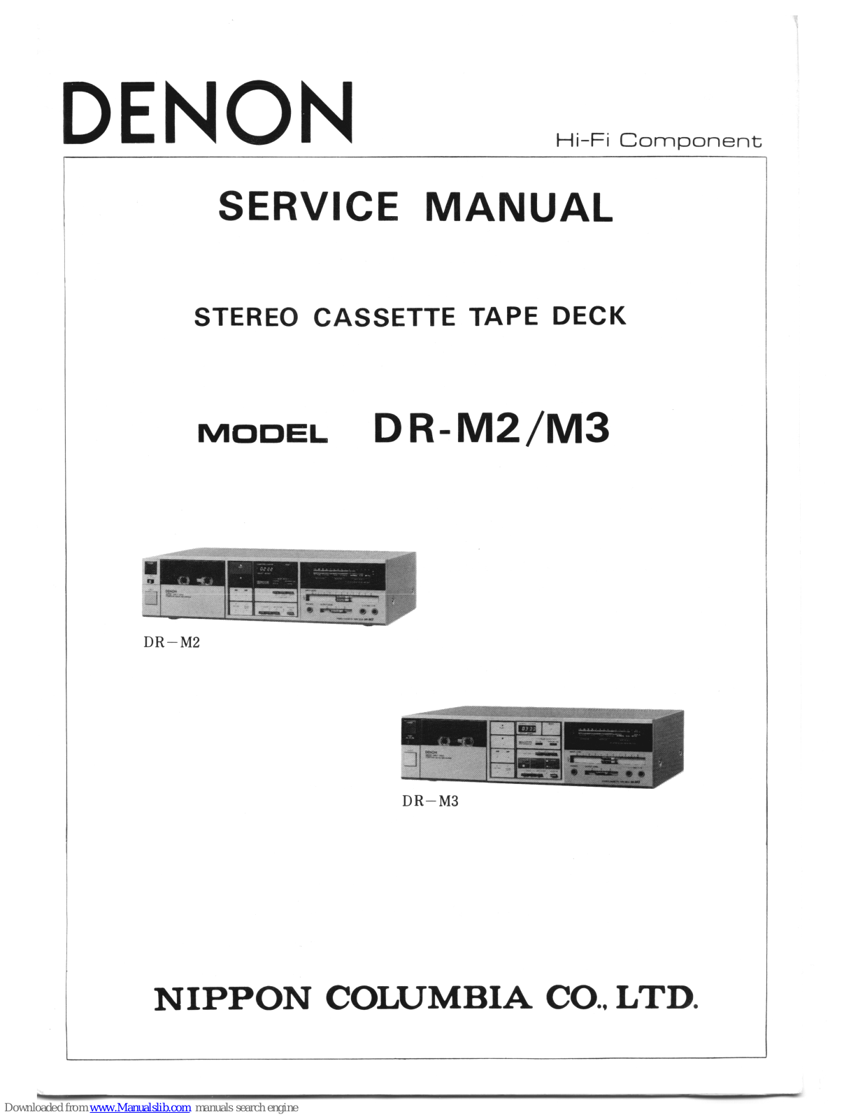 Denon DR-M2, DR-M3 Service Manual