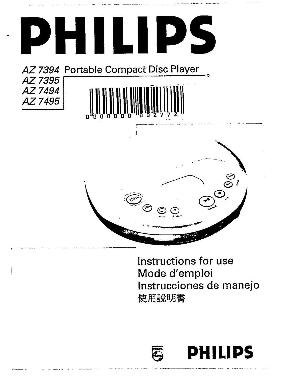 Philips AZ 7395, AZ7494-00, AZ 7495 User Manual