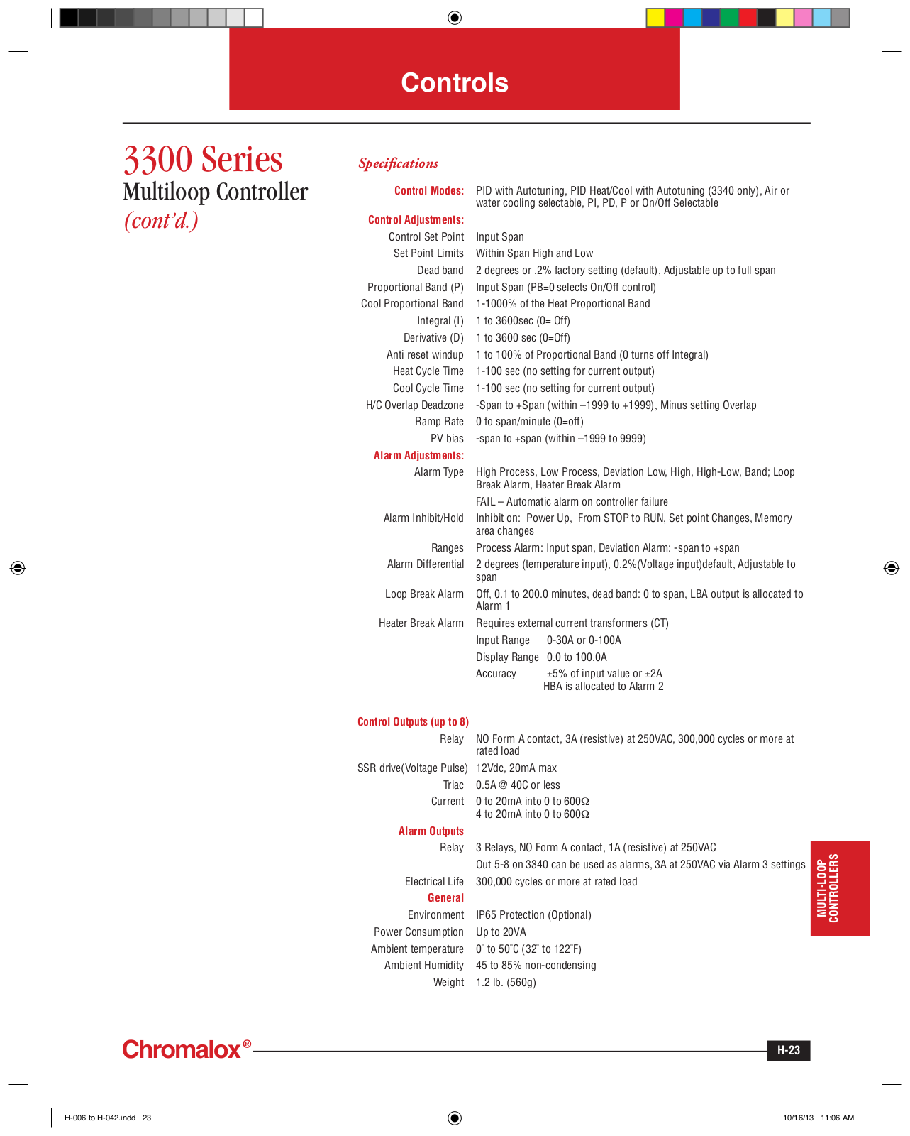 Chromalox 3300 Series Catalog Page