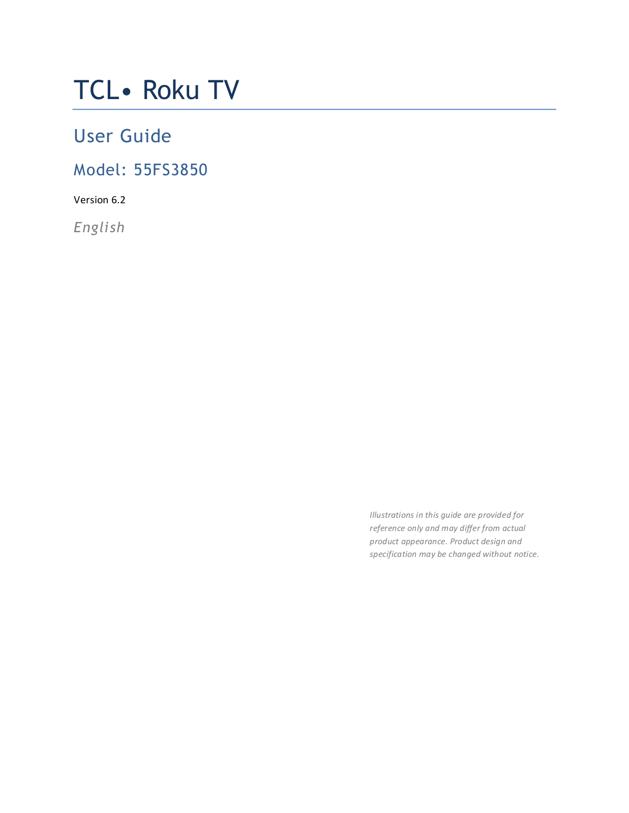 TCL 55FS3850 User Manual