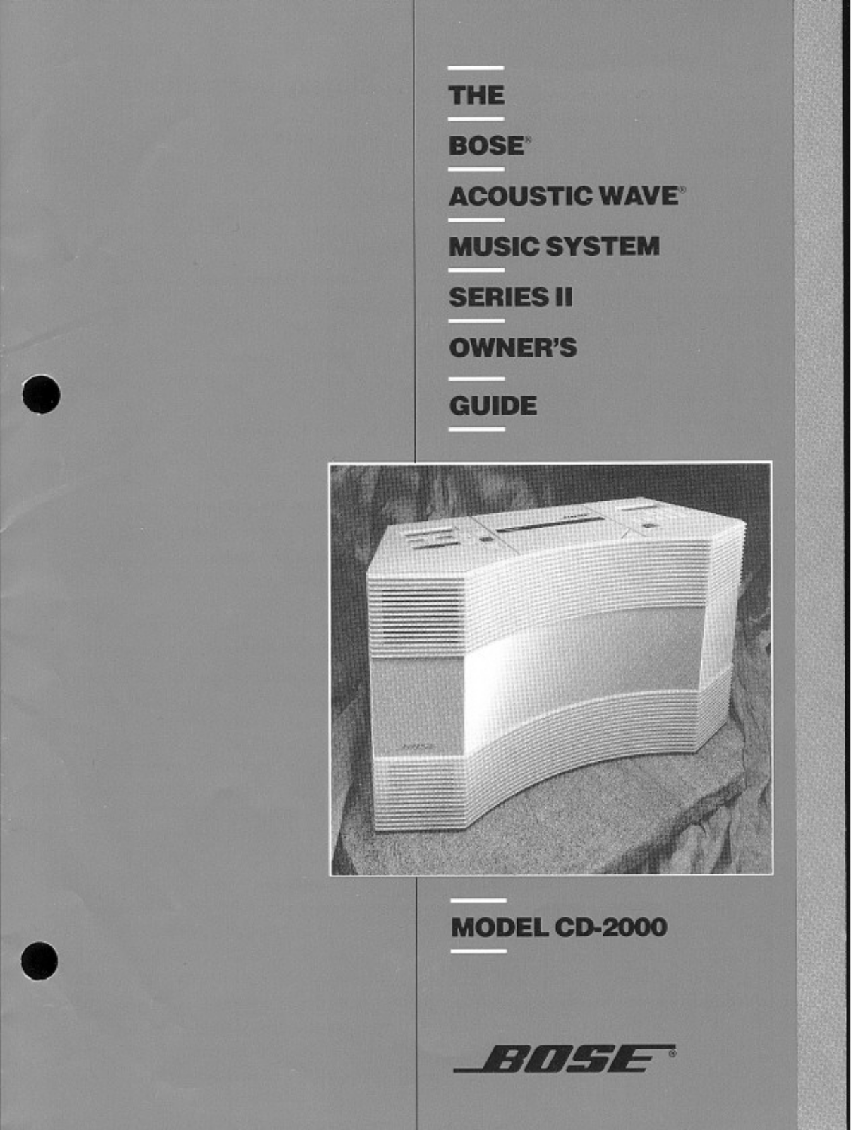 Bose CD-2000 Owner Manual