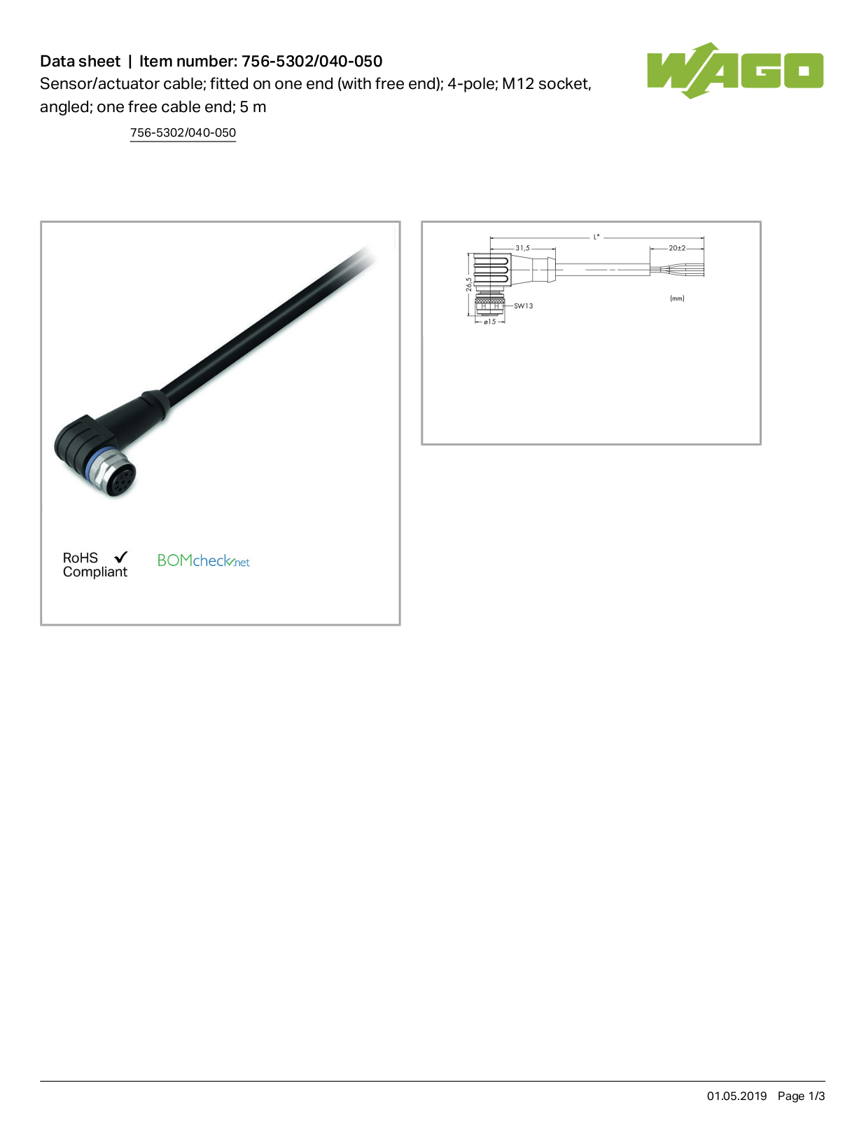 Wago 756-5302/040-050 Data Sheet