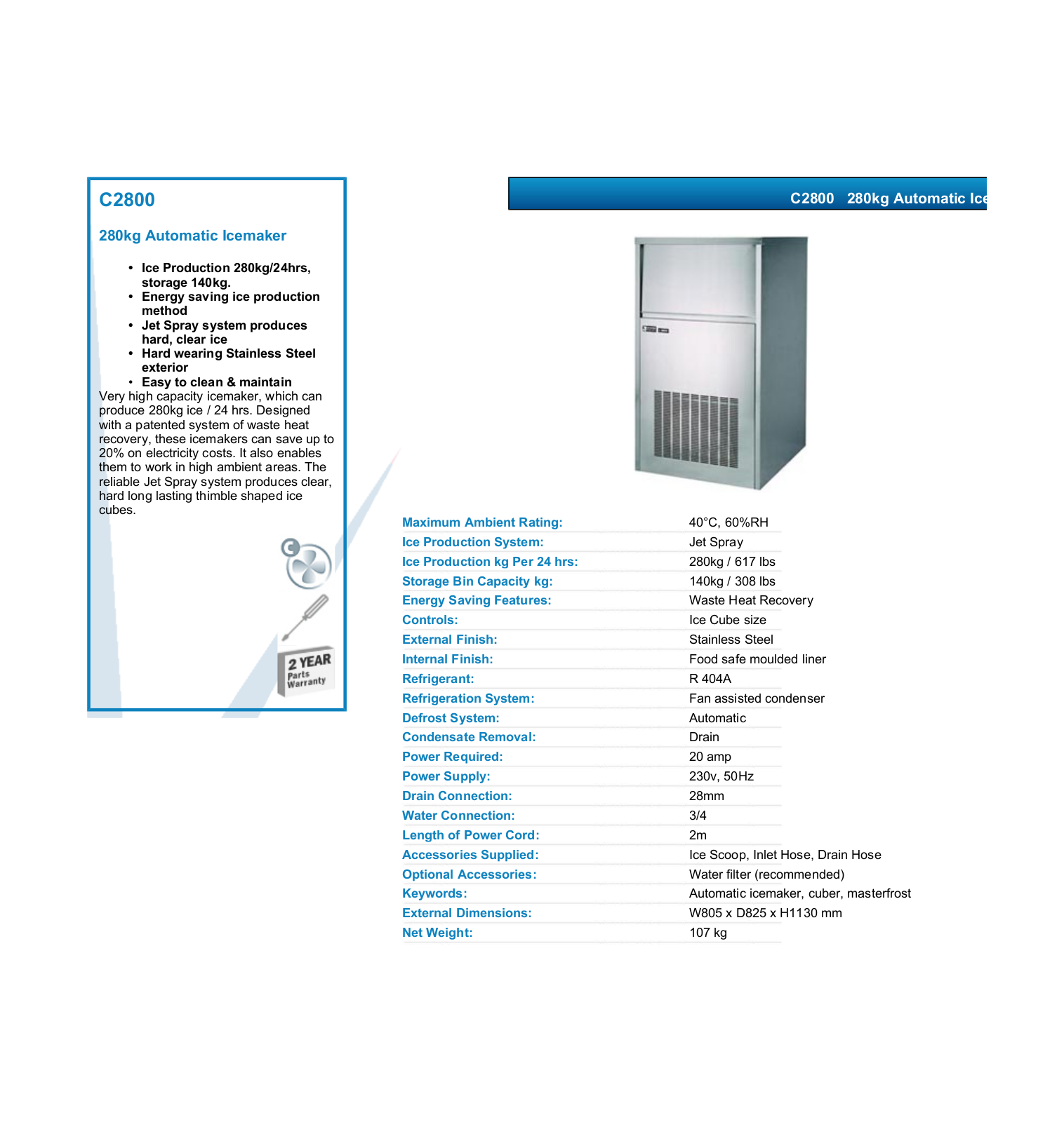 Valera C2800 DATASHEET