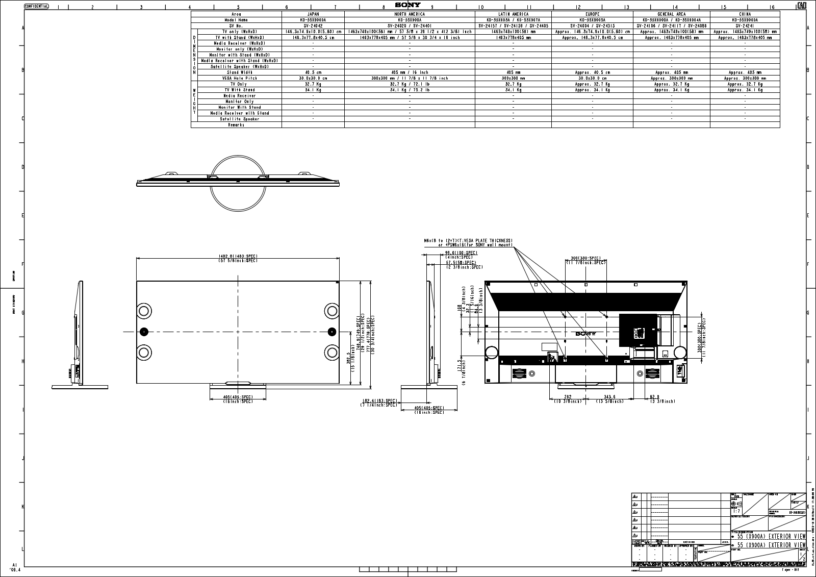 Sony XBR-55X900A SCHEMATICS