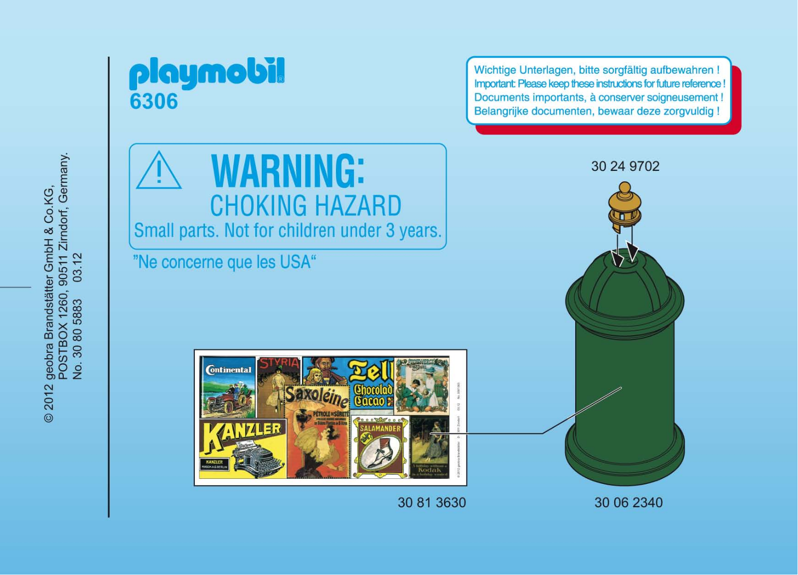 Playmobil 6306 Instructions