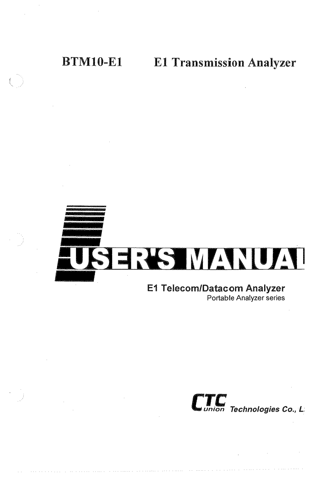 CTC Union BTM10-E1 User Manual