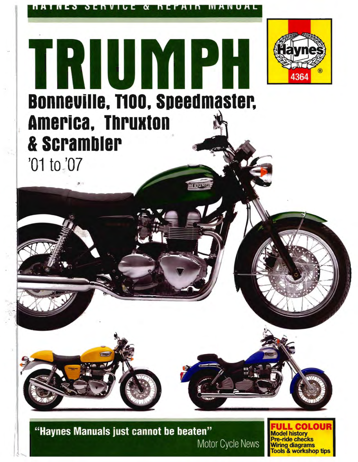 TRIUMPH Bonneville 865 Haynes Services And Repair Manual