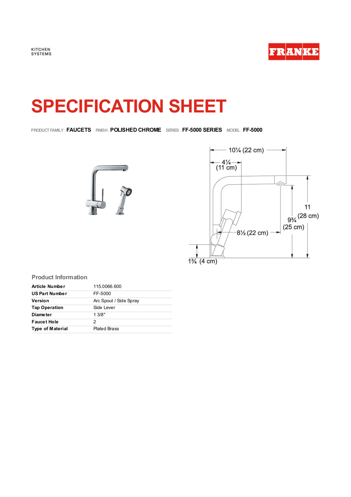 Franke Foodservice FF-5000 User Manual