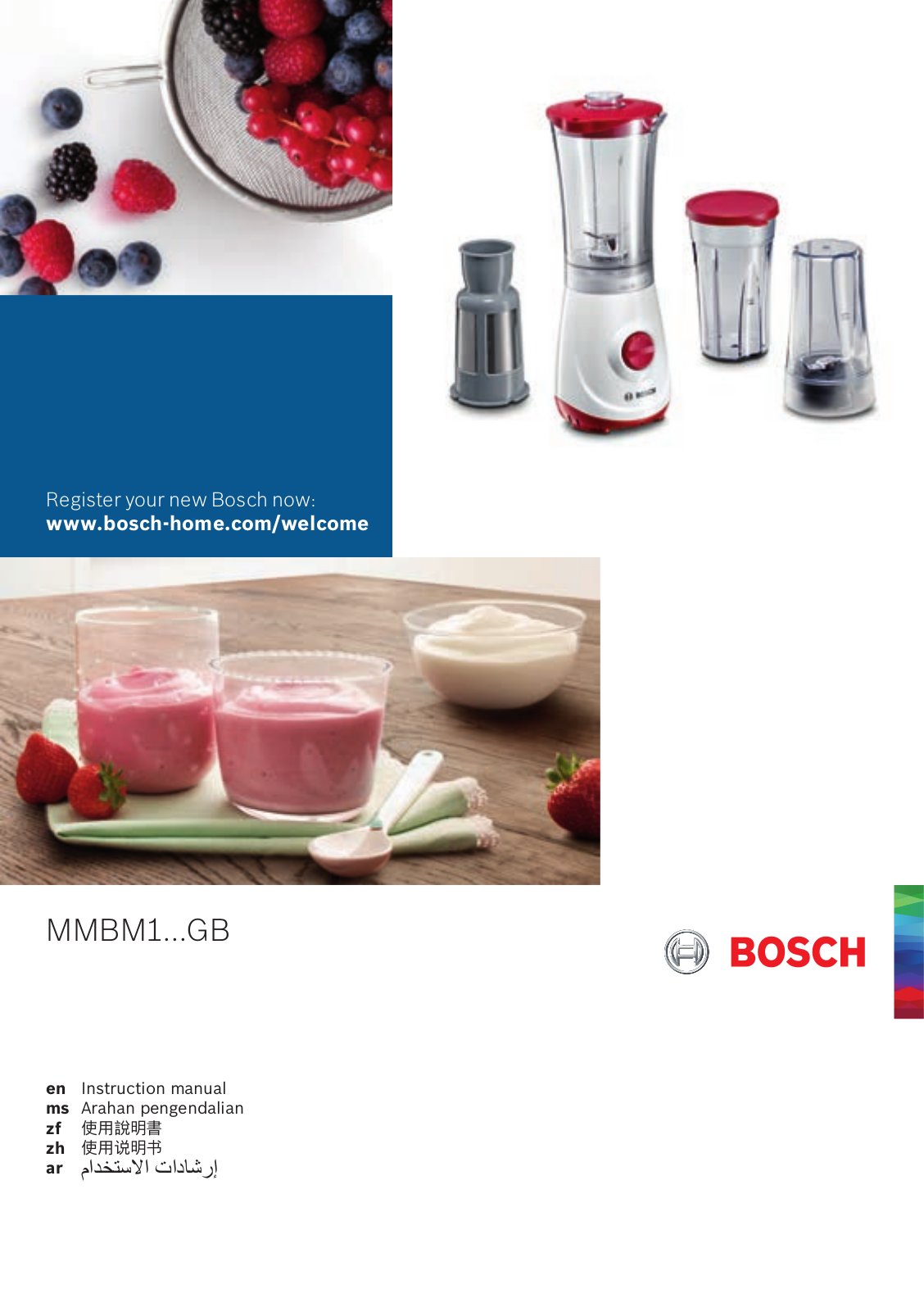 Bosch MMBM1P6RGB Instruction manual