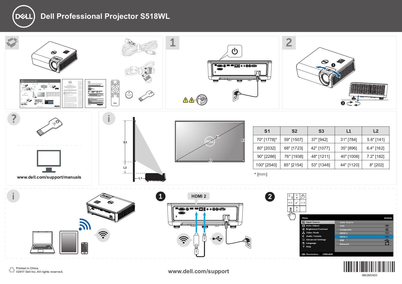 Dell S518WL User Manual