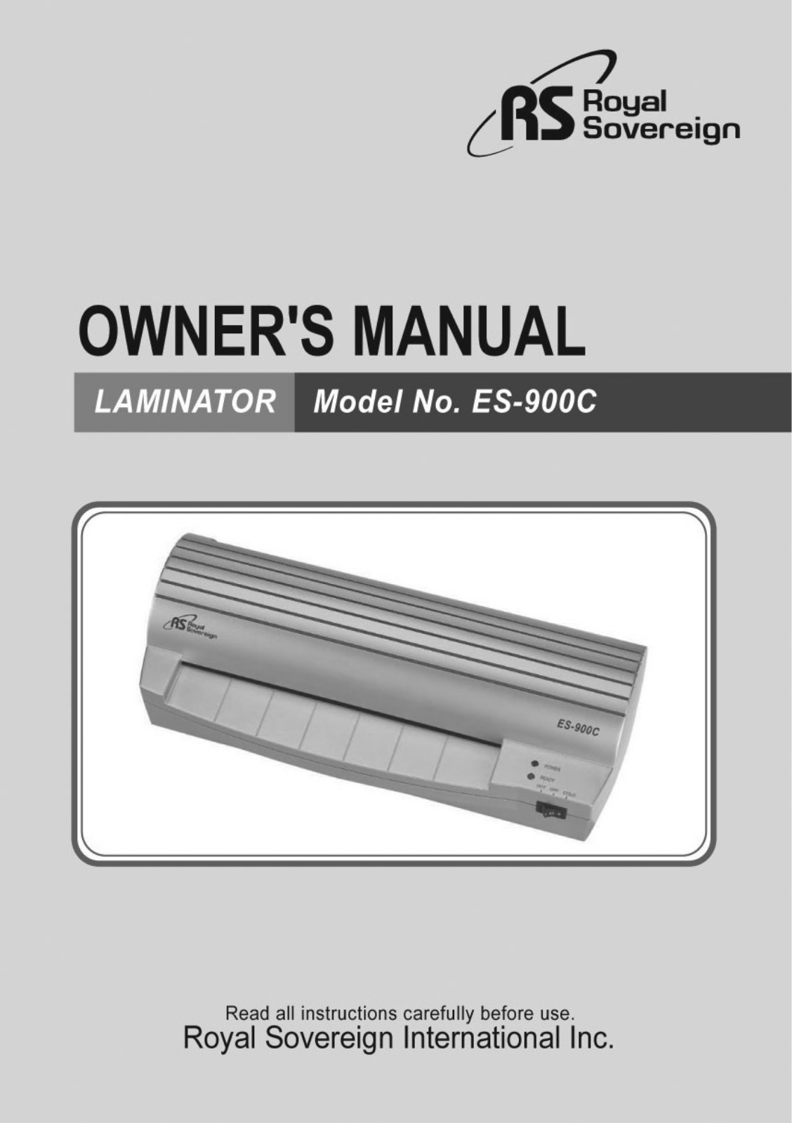 Royal Sovereign ES-900C User Manual