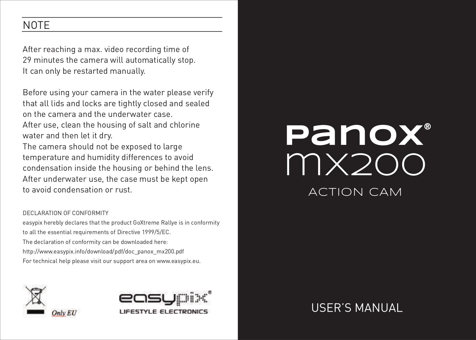 Easypix Panox MX200 User Manual