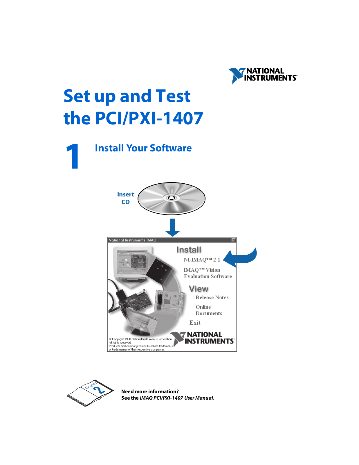 National Instruments PCI-1407, PXI-1407 Setup And Operation