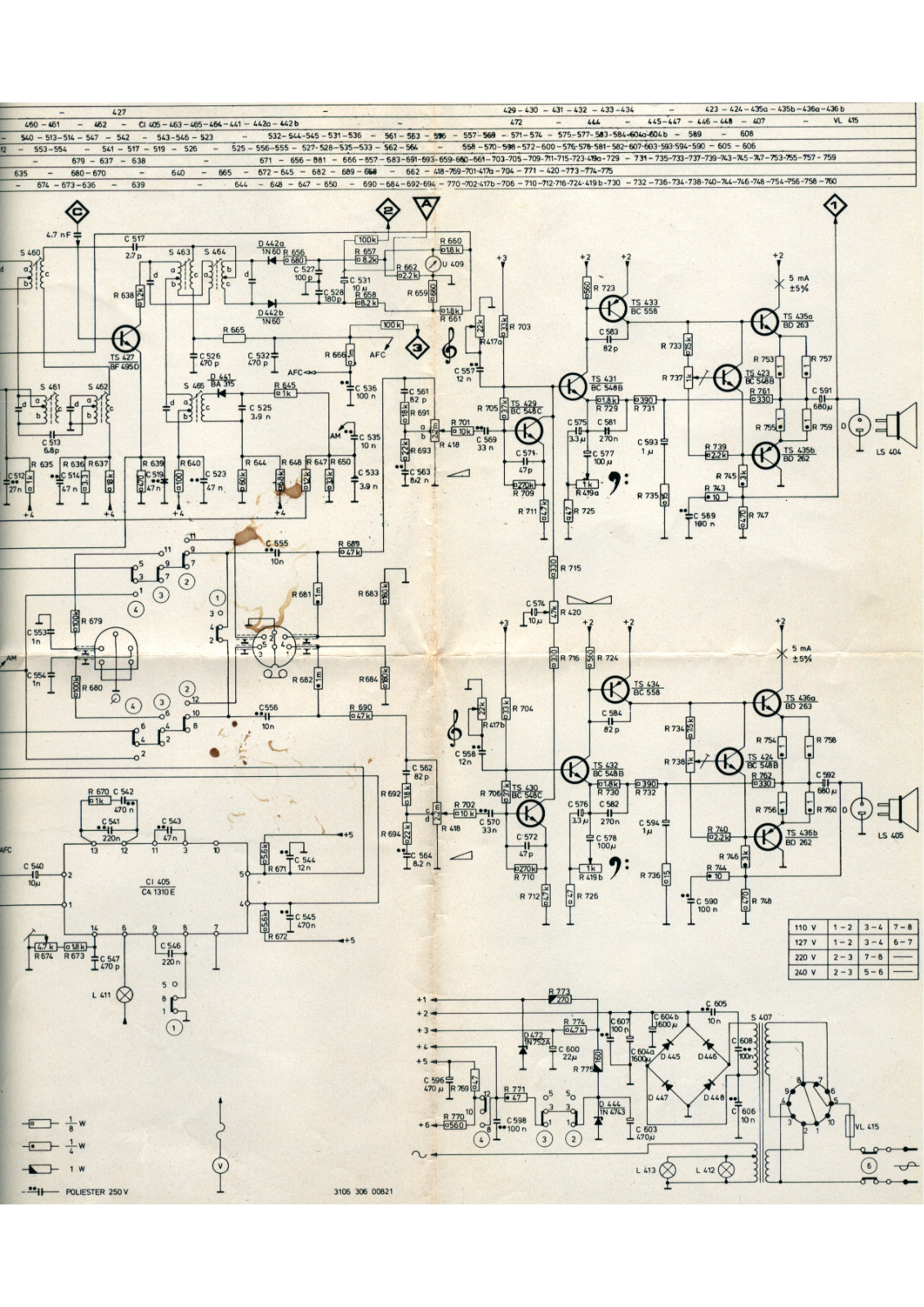 Philips AH-853 Schematic