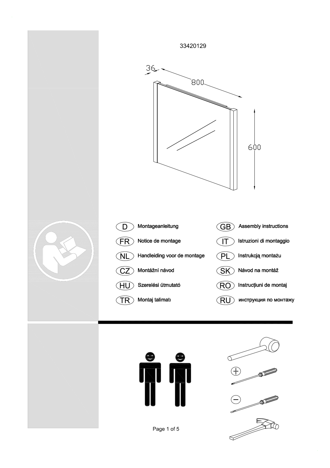 Home affaire Chic Assembly instructions