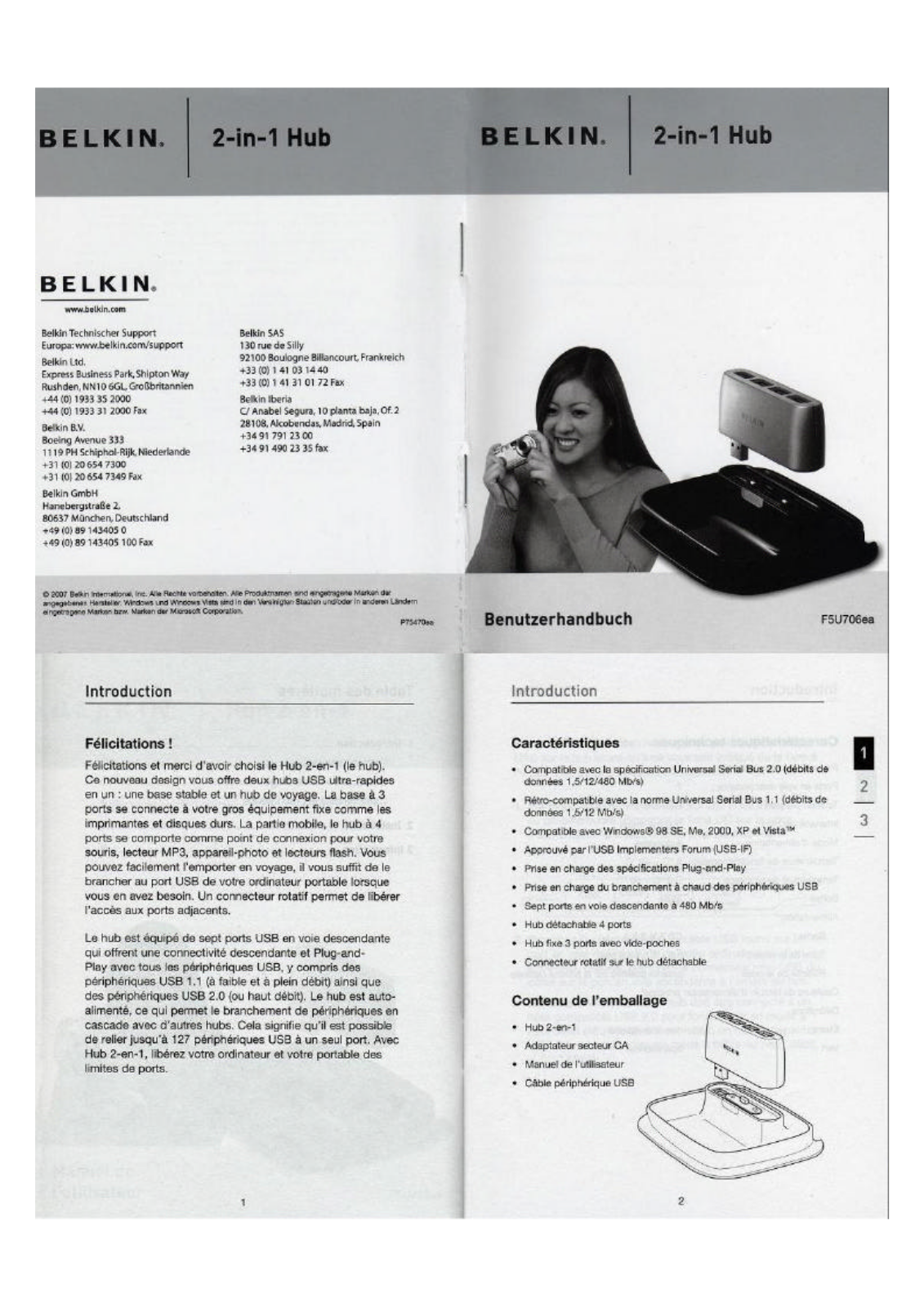 BELKIN 2-IN-1 HUB User Manual