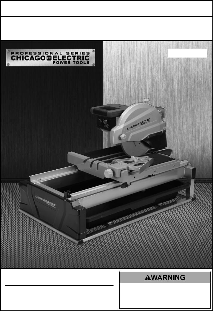 Chicago Electric 69275 User Manual