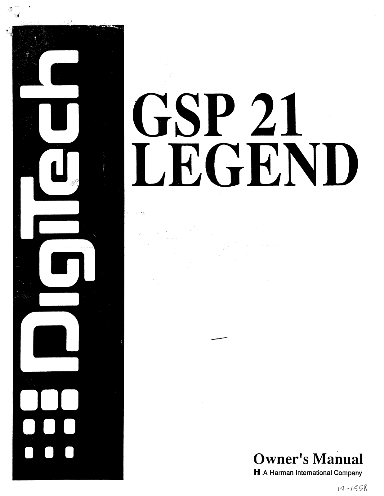 DigiTech GSP 21 Owner Manual