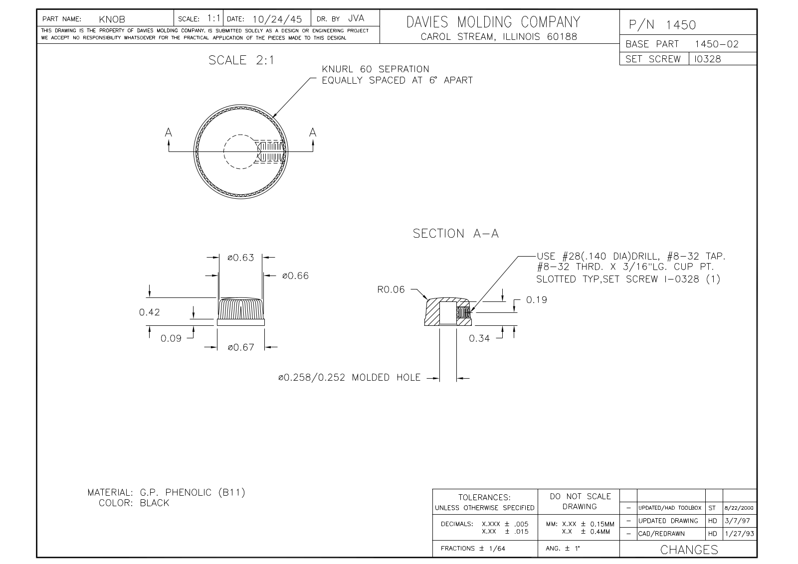 Davies Molding 1450 Reference Drawing