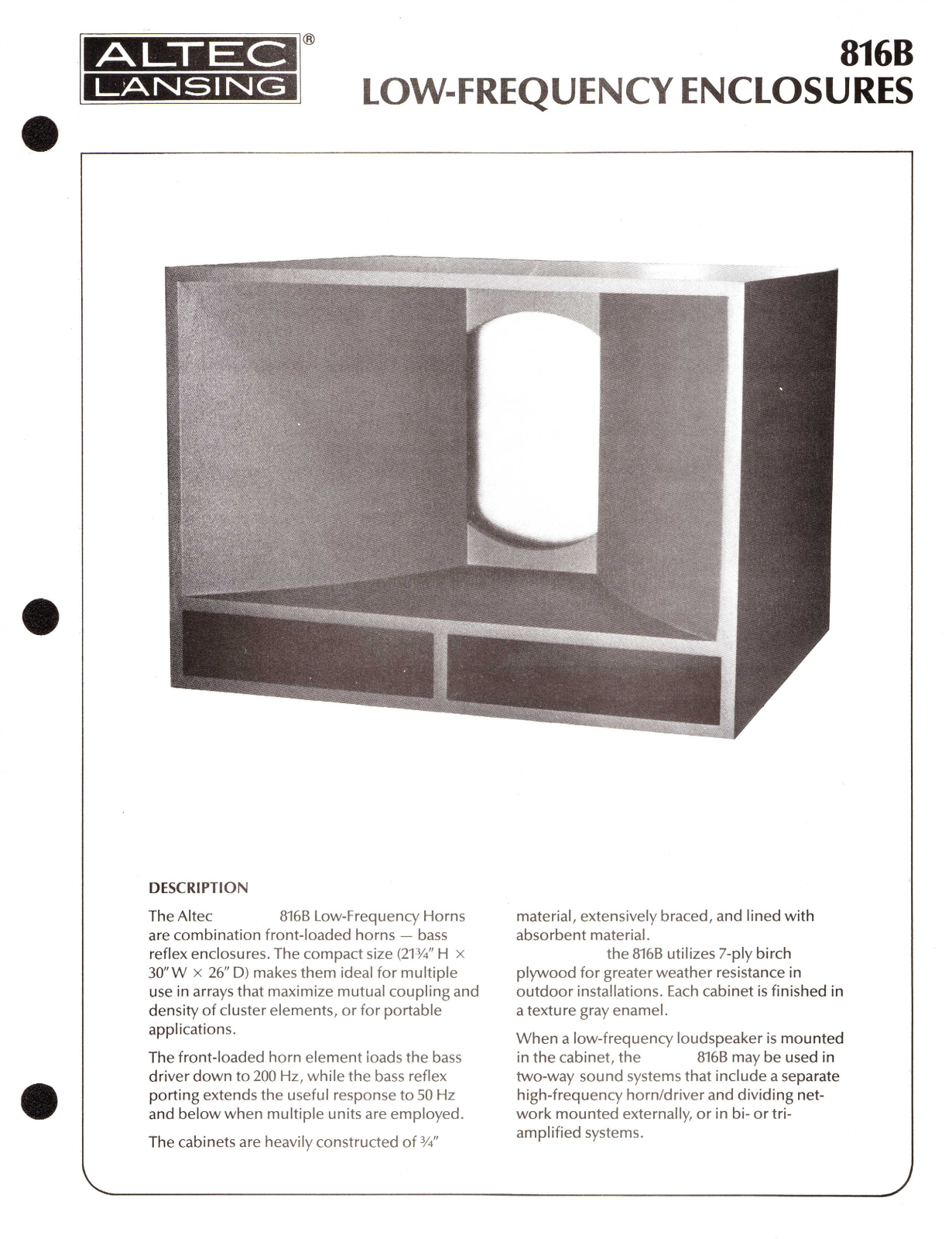 Altec lansing 816B User Manual