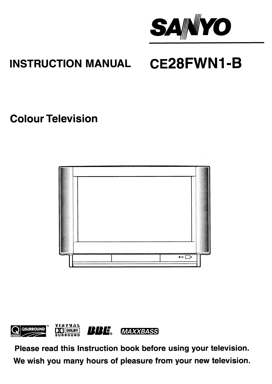 Sanyo CE28FWN1-B, CE32FWN1-B Instruction Manual
