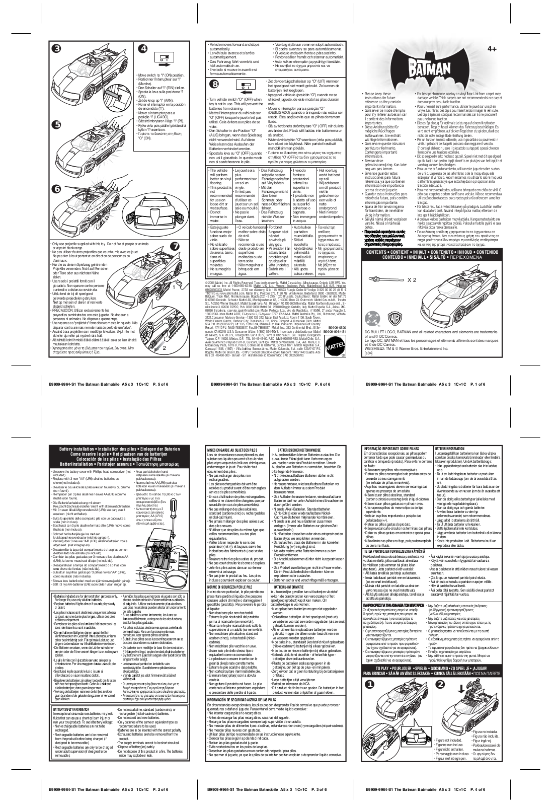 Fisher-Price B9909 Instruction Sheet