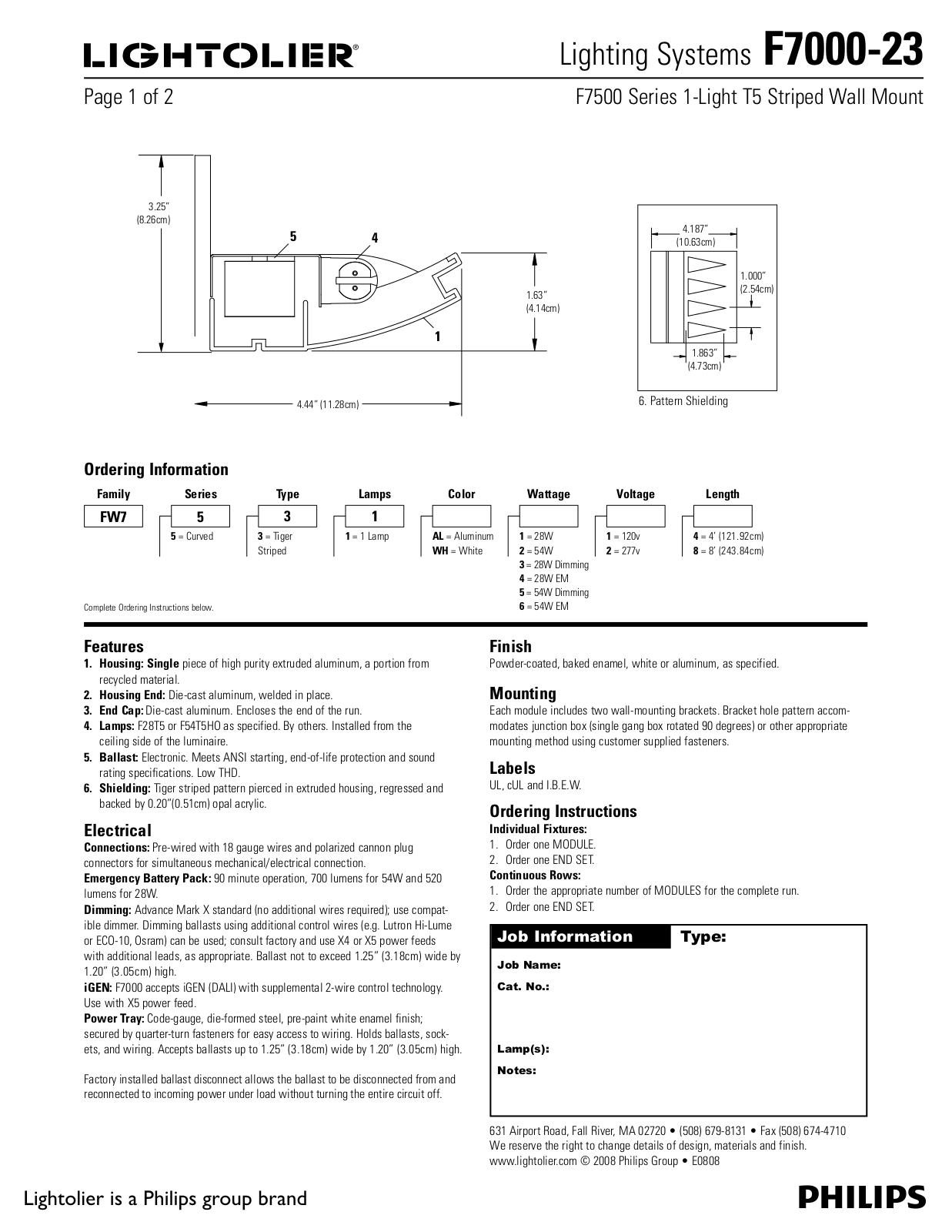 Lightolier F7000-23 User Manual