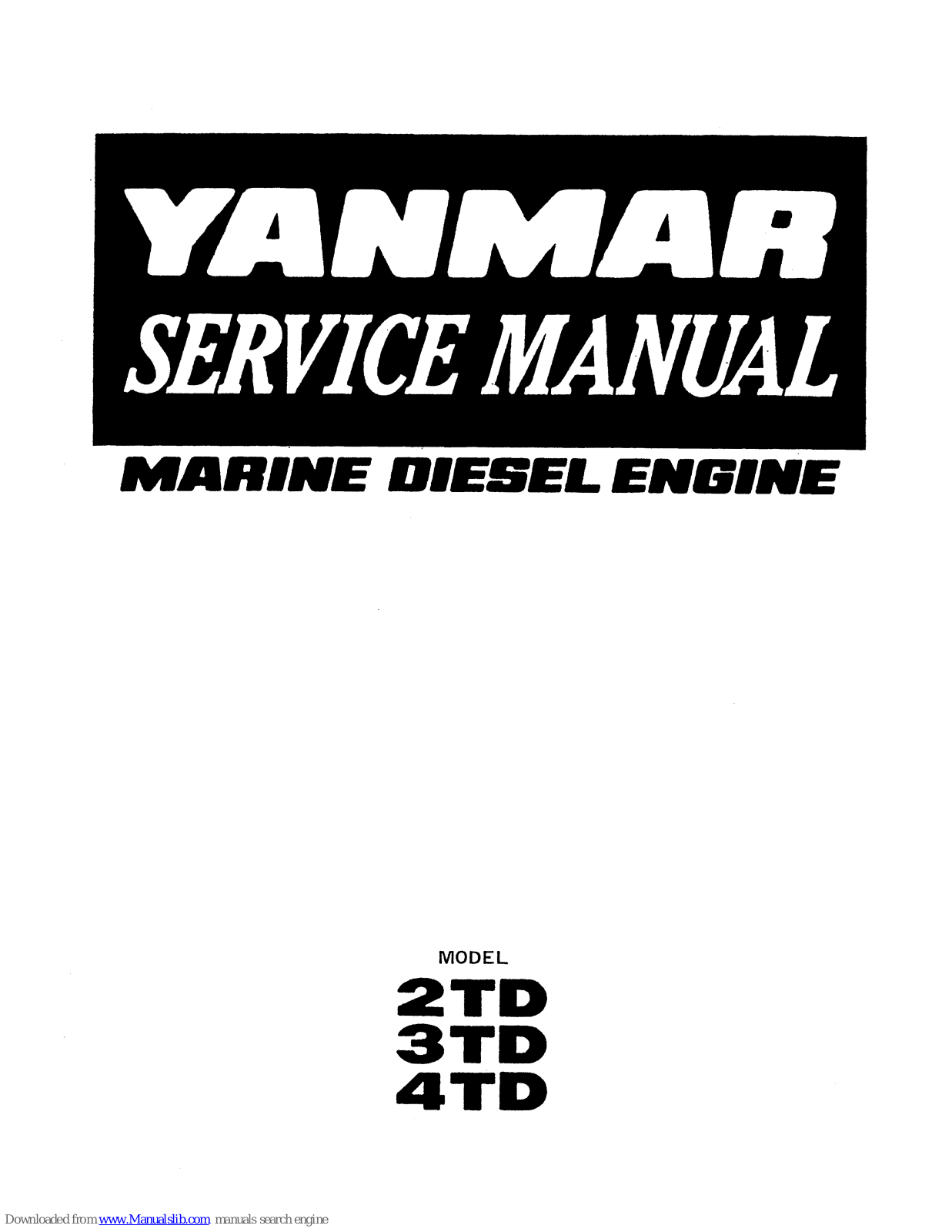 Yanmar 2TD, 3TD, 4TD Service Manual