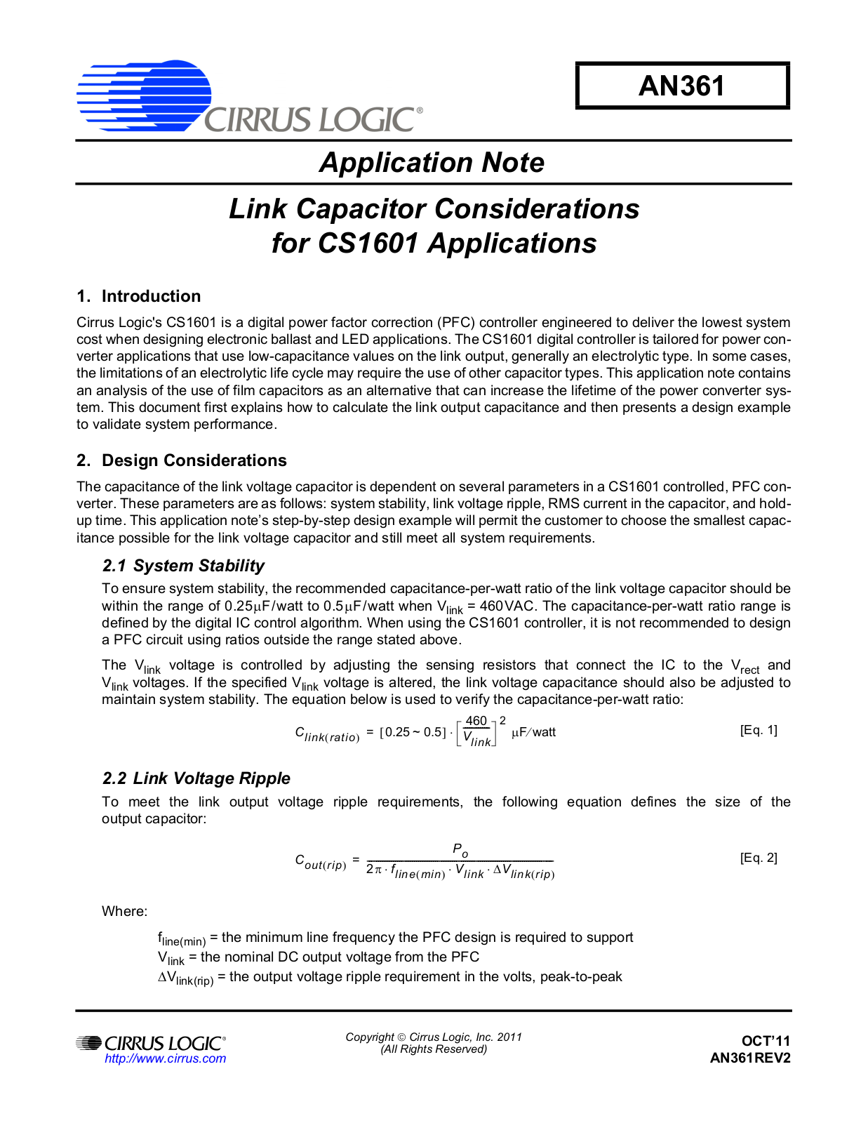 Cirrus Logic AN361 User Manual