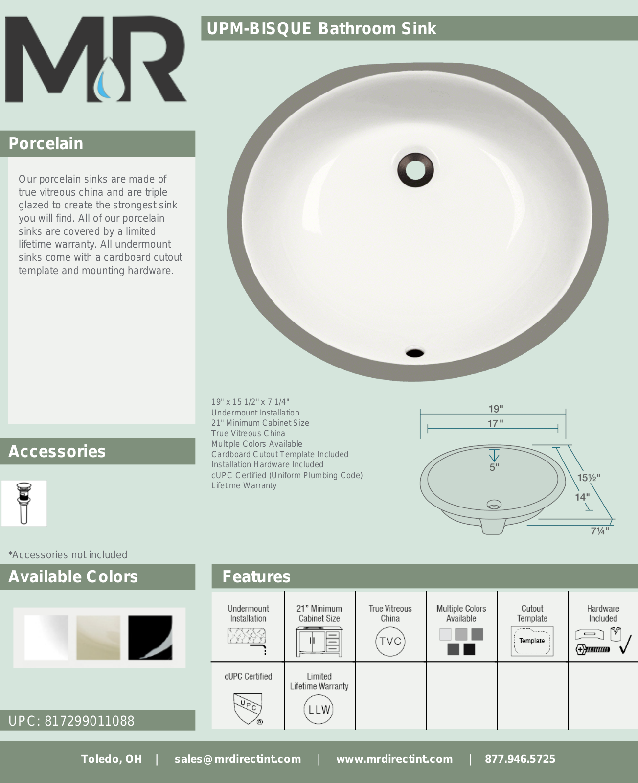 MR Direct MRDR1934 Specifications - ManualMachine.com