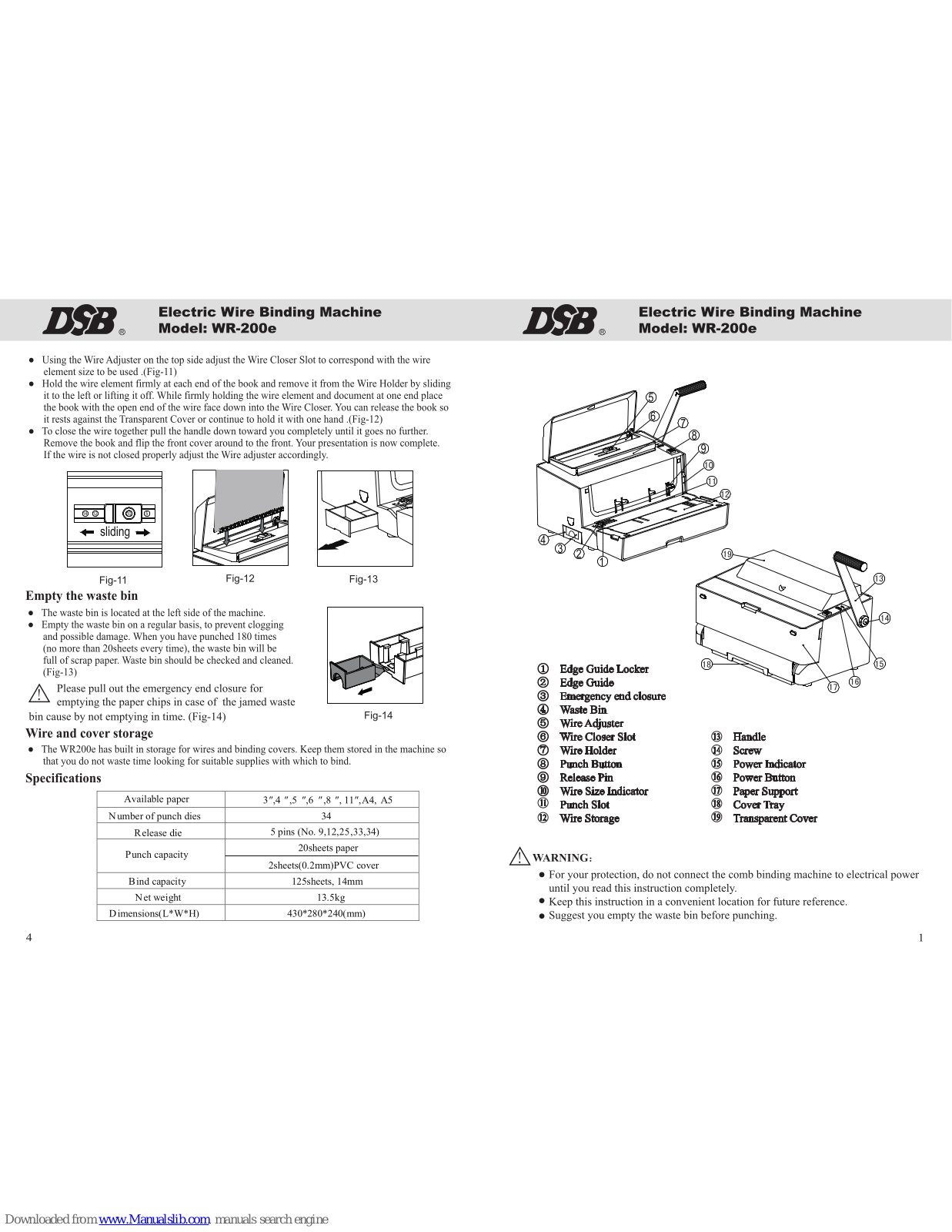 DSB WR-200e User Manual