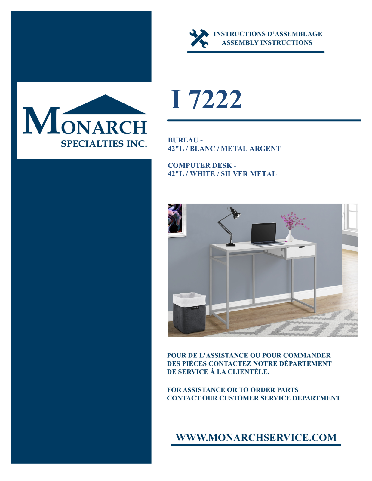 Monarch I7222 Assembly Guide