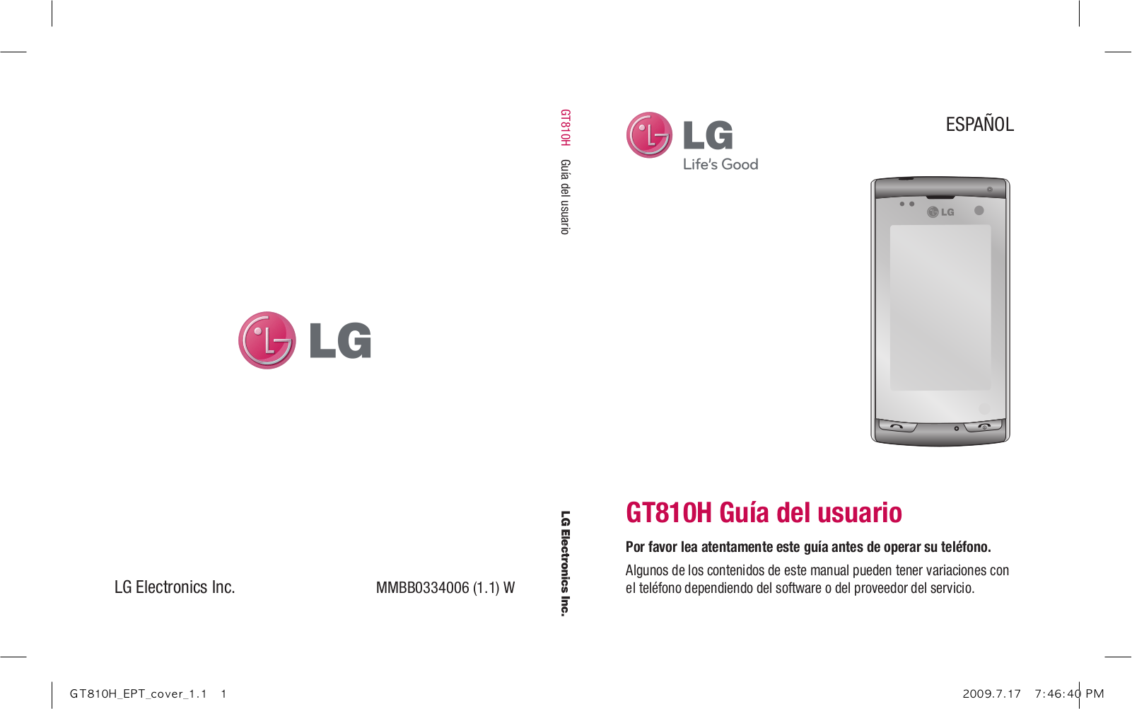 LG GT810H User manual