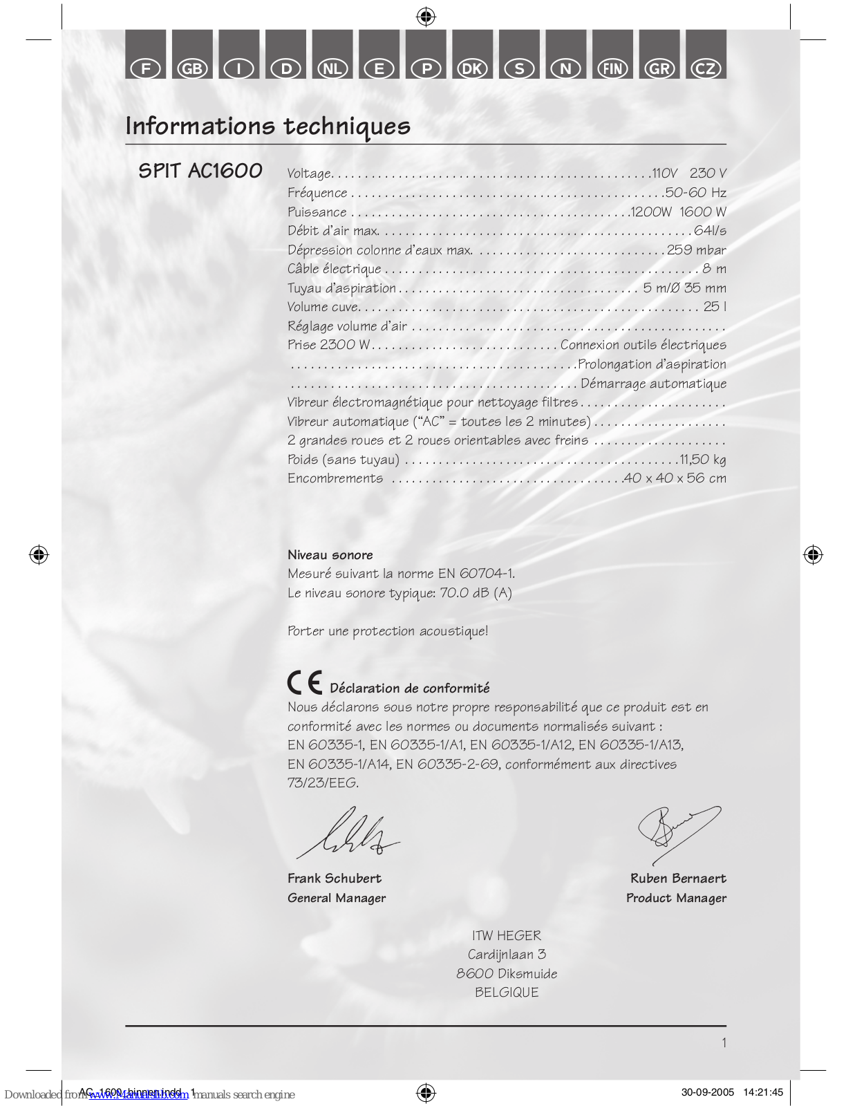 SPIT AC1600 User Manual