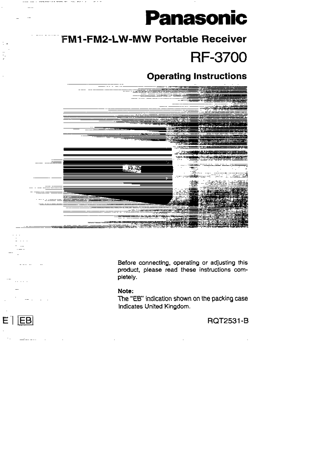 Panasonic RF-3700 User Manual