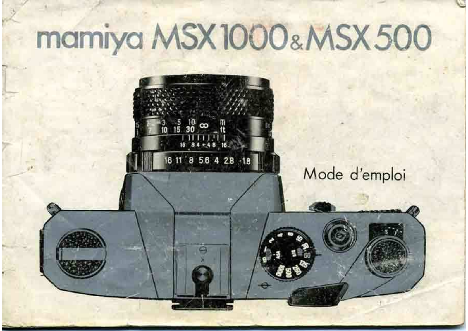 MAMIYA MSX 500 Instruction Manual