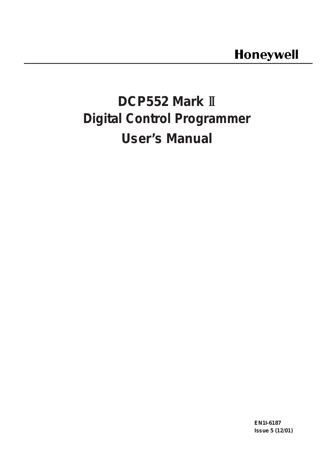 Honeywell DCP552 Mark II User Manual