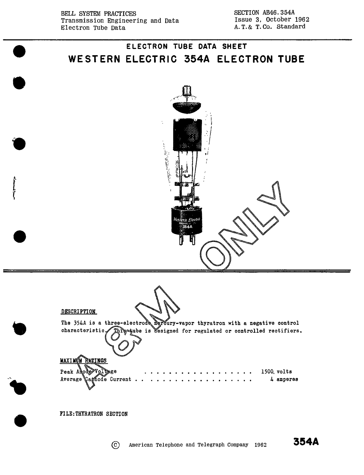 Western Electric 354-A Brochure