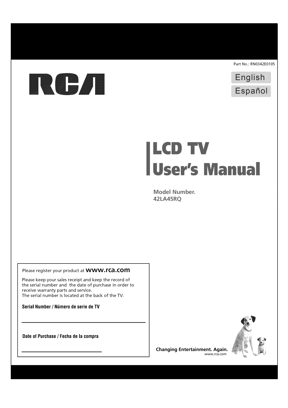 RCA 42LA45RQ Owner’s Manual