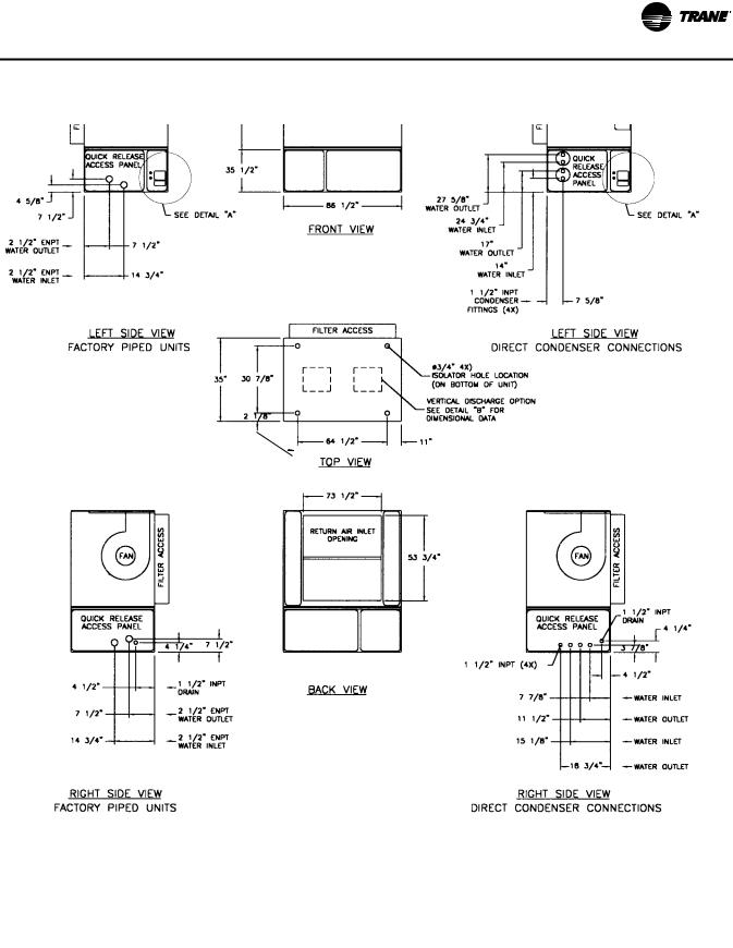 Trane SCWG-020, SCWG-025, SCWG-030, SCWG-032, SCWG-035 Installation and Maintenance Manual