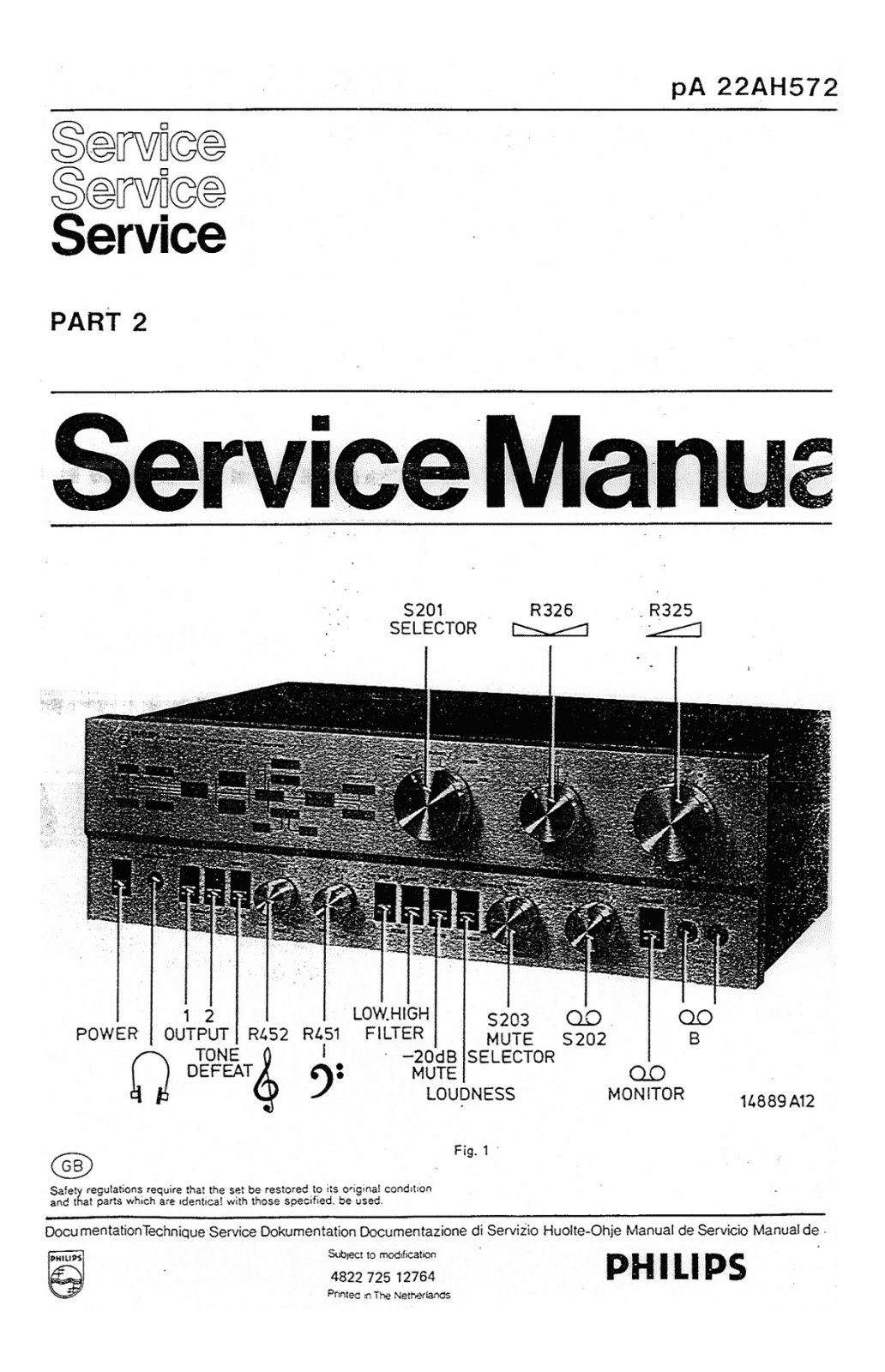 Philips AH-572 Service manual