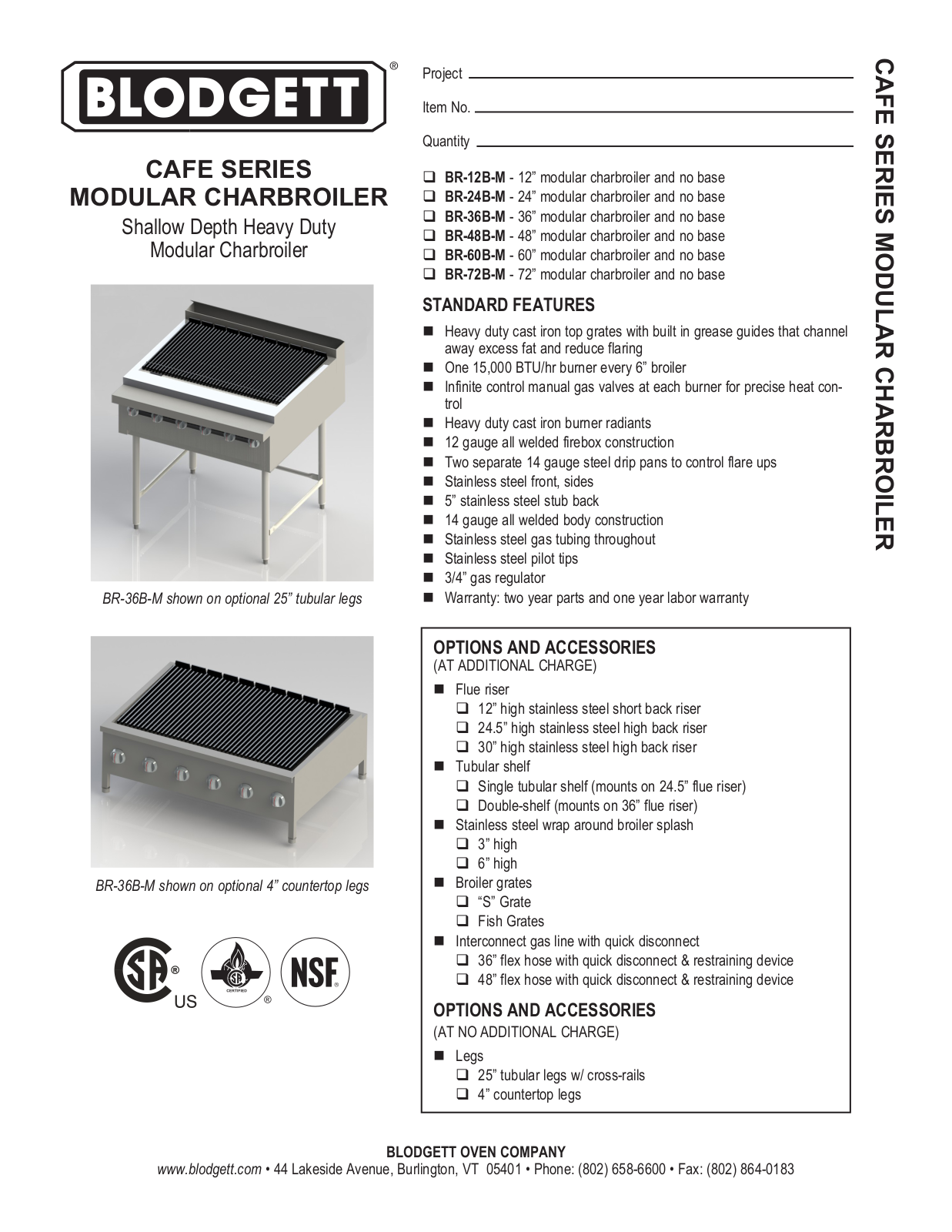 Blodgett BR-12B-M User Manual