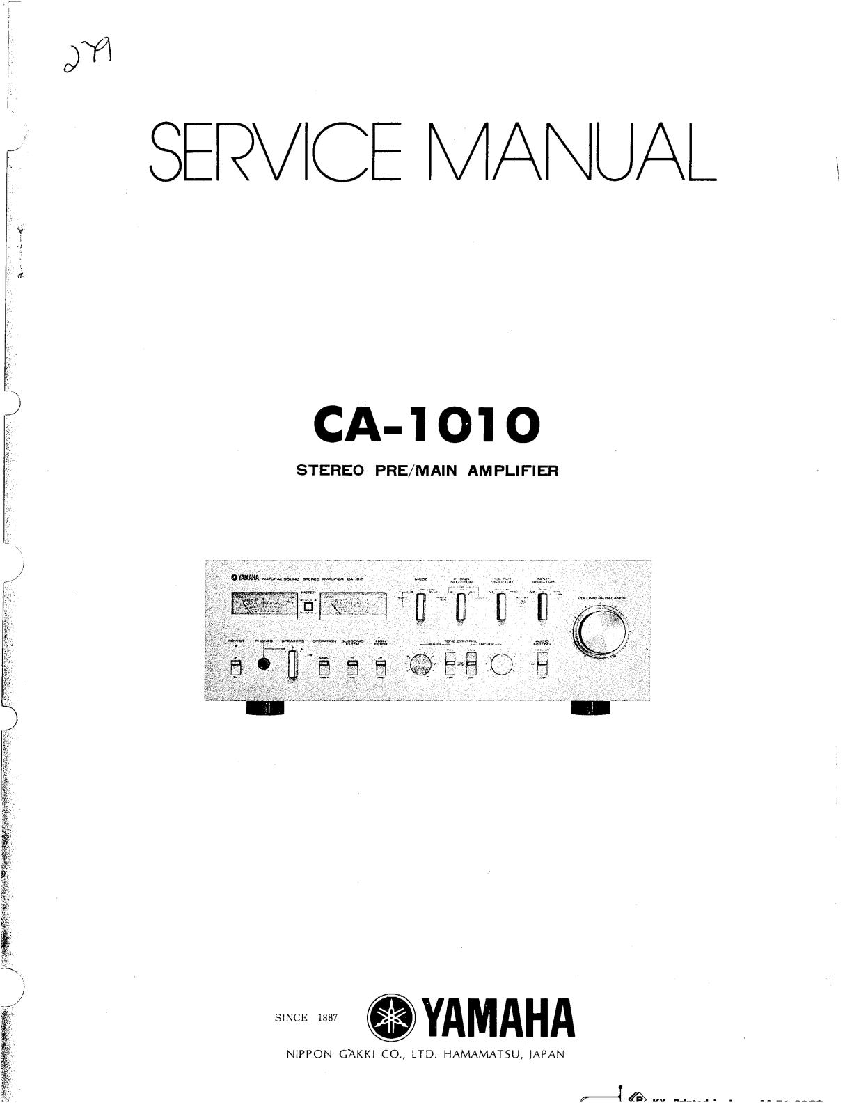 Yamaha CA-1010 Service manual